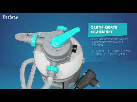 Bestway Sandfilteranlage 3.596 lh 85 W für Pools 1.100–16.600 l