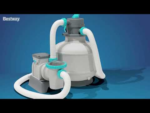 Sandfilteranlage mit Zeitschaltuhr 8.327 lh für Pools 1.100–51.400 l